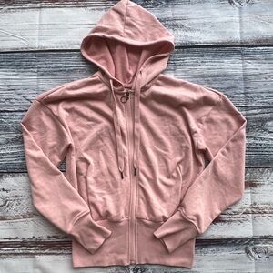 Pink Zip-Up Hoodie Sweatshirt EUC